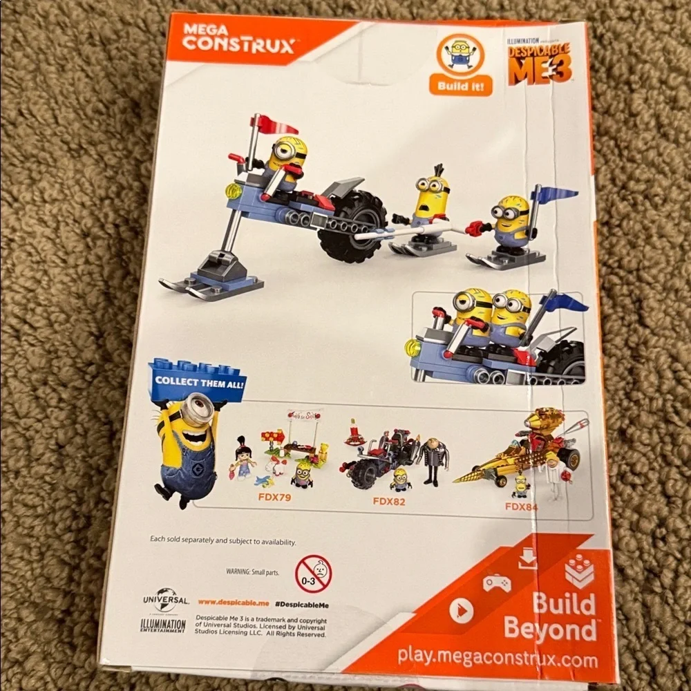 Mega Construx despicable me 3 wild waterski set FFJ33 82 pieces new sealed box